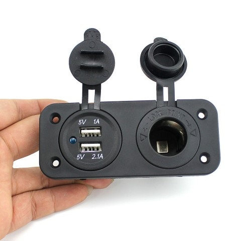 Adaptador Carregador Isqueiro 12V / 24V USB