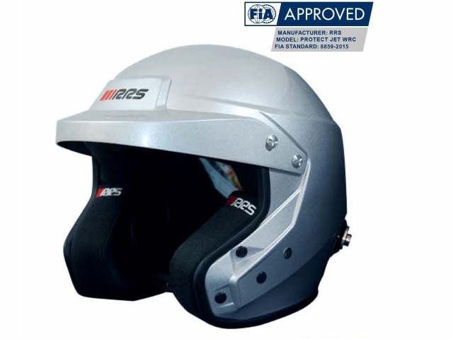 Capacete RRS PROTECT WRC "SPORT" FIA 8859-2015/Snell Sa2020 Cinza