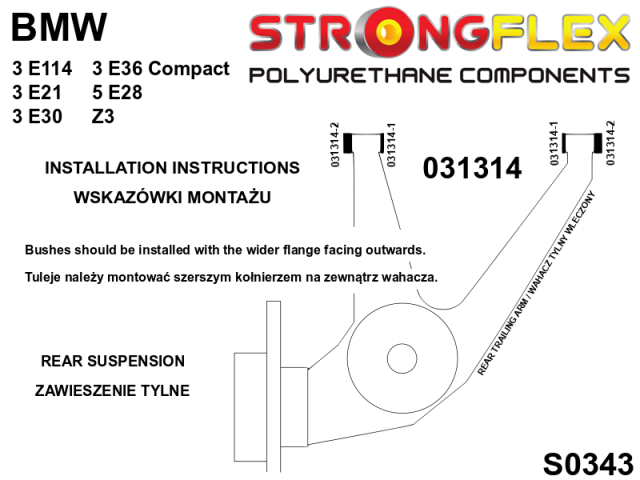 Kit Casquilhos Strongflex BMW E30 Completo