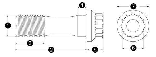 Parafusos Biela ARP - 3 / 8˝