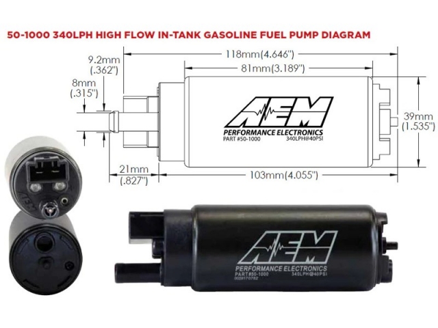 Bomba Gasolina Interna AEM 340 Lph