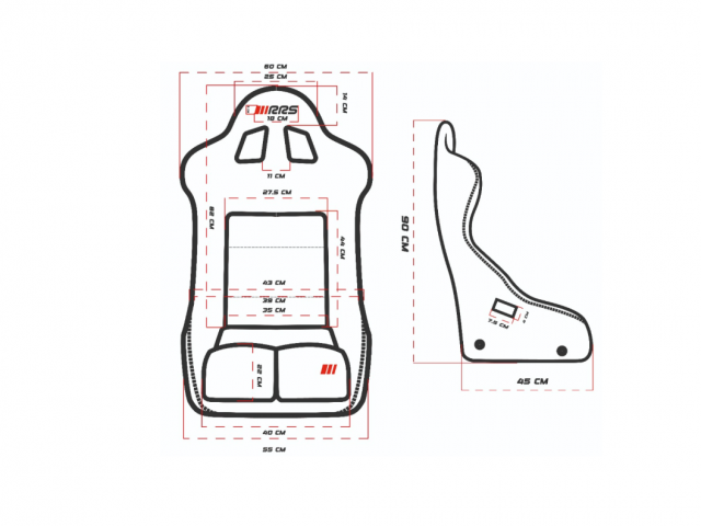 Baquet fixo RRS c/calha (Sem Homologação FIA)