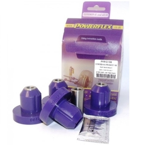 Casquilhos Charriot Traseiro Powerflex Peugeot 106 Citroen AX Saxo