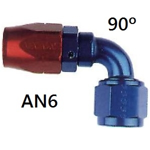 Fitting, Hose End 90° Goodridge AN6