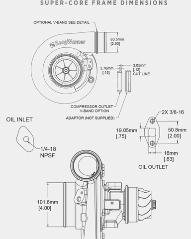 BorgWarner AirWerks S300SX-E Turbo - 66mm 91/80