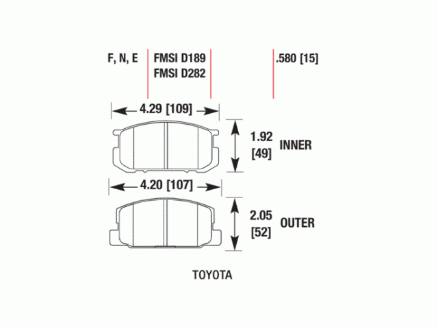 Pastilhas Competição Hawk HPS Toyota Corola AE86 Frente
