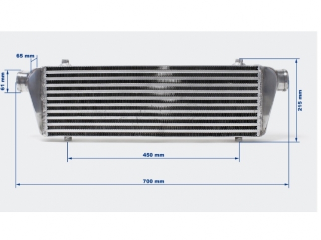 Intercooler Universal Alumínio 700x180x65 mm