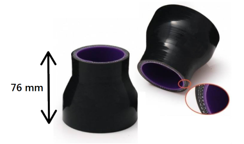 Redução Recta Silicone 70-80mm