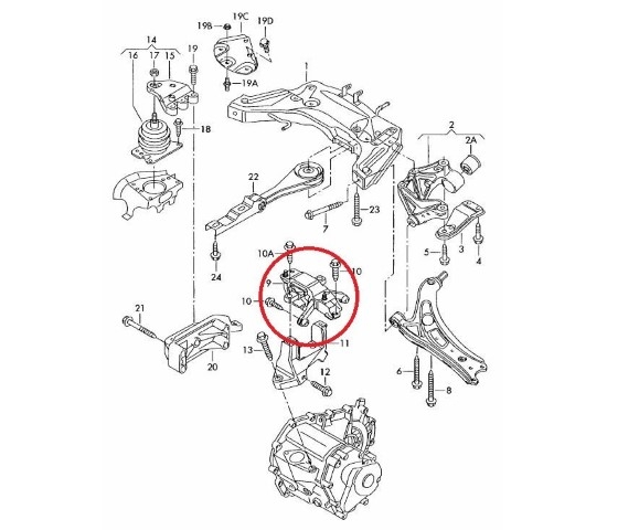 Apoio Motor Esq. Seat ibiza 6l Vibra technics