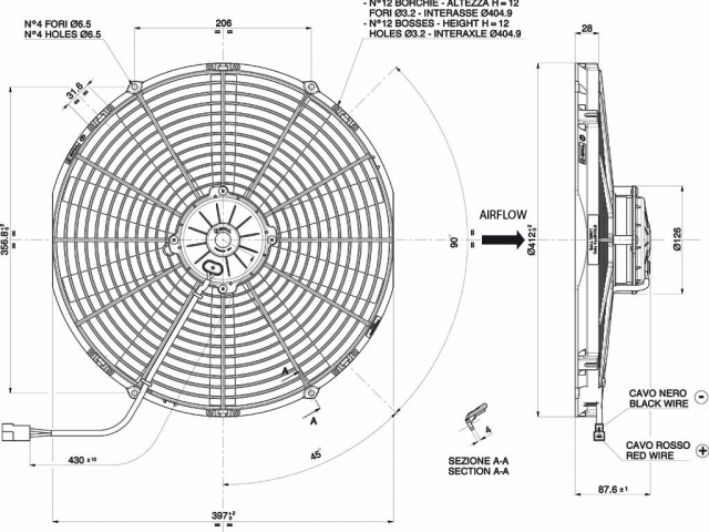 Ventoinha Spal Soprador – 385mm 3020.0 m3/h