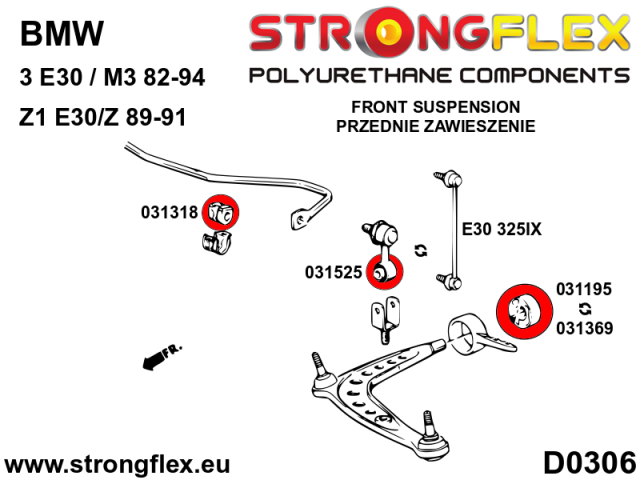 Kit Casquilhos Strongflex BMW E30 Completo