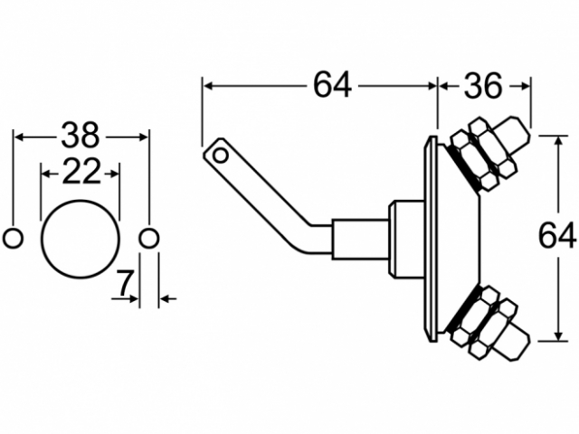 Corta Corrente Universal 2 Polos 12V / 1000A