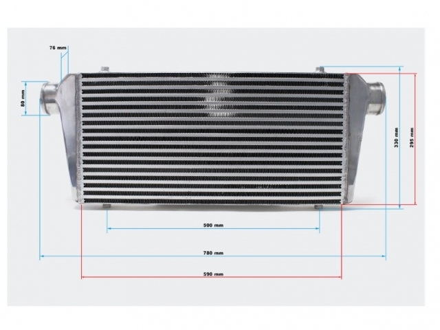 Intercooler Universal Alumínio 780x300x76 mm