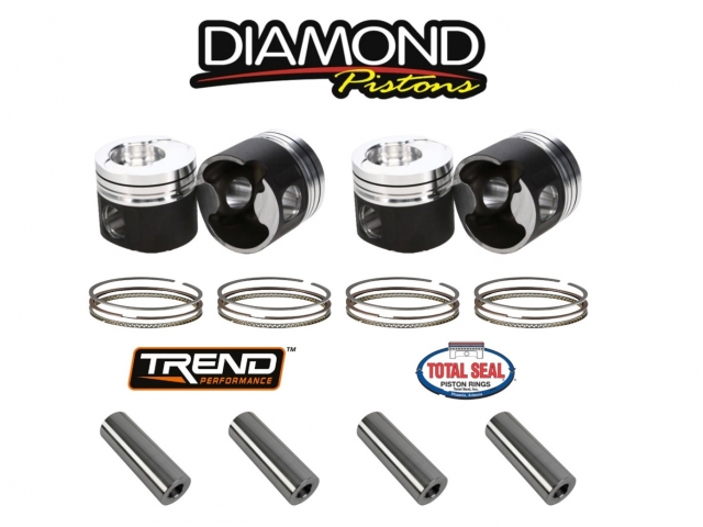 Pistões Forjados Diamond Audi VW 1.9L-2.0L TDI Diesel 81.50mm 16.2:1