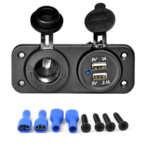 Adaptador Carregador Isqueiro 12V / 24V USB