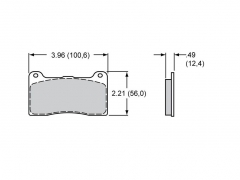 Pastilhas Wilwood (4 Pistons) BP10 (4812) Dynapro