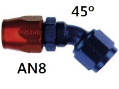 Fitting, Hose End 45° Goodridge AN8