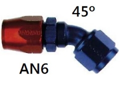 Fitting, Hose End 45° Goodridge AN6