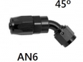 Fitting 45° Goodridge AN6 - Preto